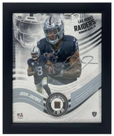 Josh Jacobs Framed Las Vegas Raiders 15" x 17" Game Used Football Collage LE 8/50