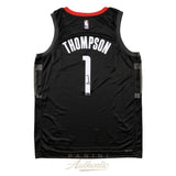 Amen Thompson Autographed Houston Rockets Black Jordan Brand Statement Edition Swingman Jersey Panini