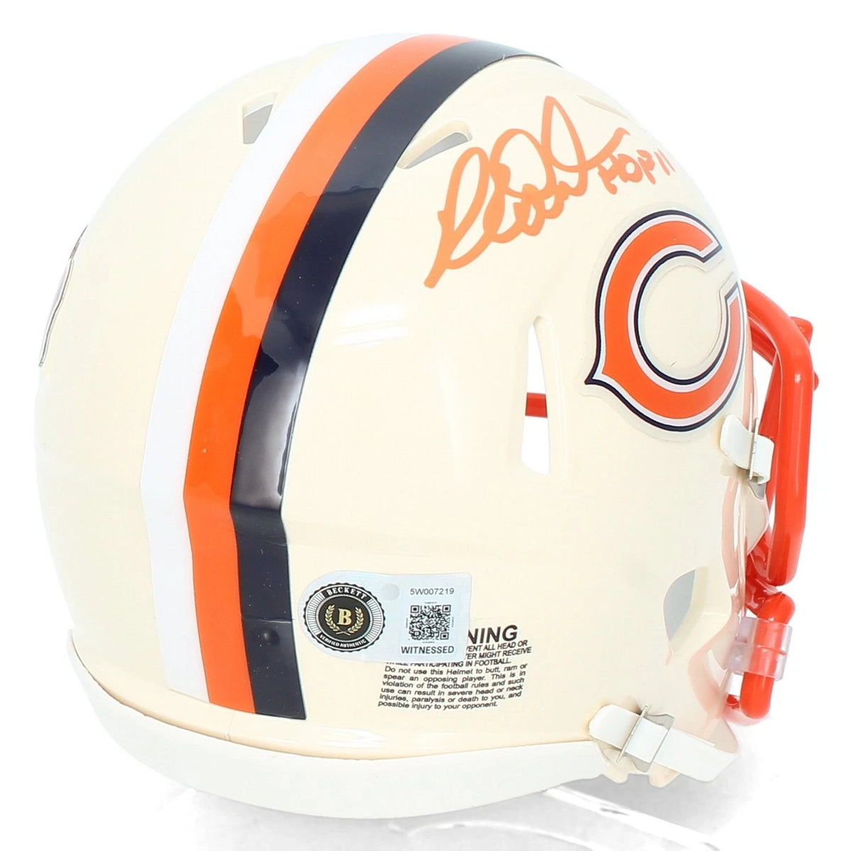 Richard Dent Autographed/Inscribed "HOF 2011" Chicago Bears RETRO Speed Mini Helmet Beckett Witnessed