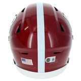 DeVonta Smith Autographed Alabama Crimson Tide Speedflex Midi Helmet Beckett Witnessed