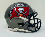 LEONARD FOURNETTE Autographed "SB LV Champs" Tampa Bay Buccaneers SB LV Champions Mini Helmet FANATICS