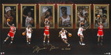 Michael Jordan Autographed & Inscribed 6X NBA CHAMPS" Chicago Bulls Museum of Excellence 60" x 30" Photo Collage UDA LE 1/123