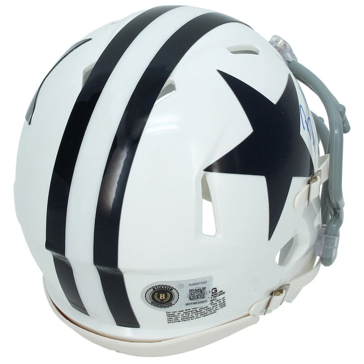 Brandon Aubrey Autographed Dallas Cowboys 1960-63 Throwback Speed Mini Helmet Beckett Witnessed