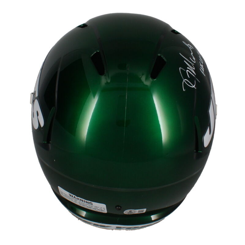 Kevin Mawae Autographed/Inscribed "HOF '19" New York Jets Speed Full Size Helmet Beckett Witnessed
