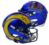 Aaron Donald Autographed/Inscribed "SB LVI CHAMPS" Los Angeles Rams SB LVI Champs Logo Speedflex Helmet Fanatics