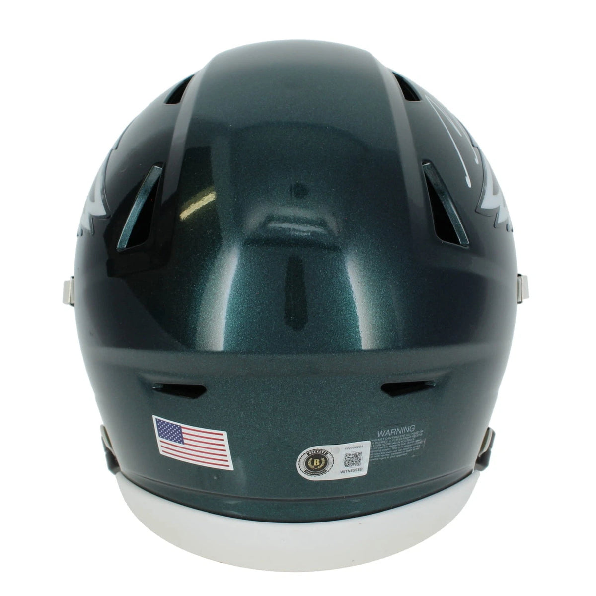 Makai Lemon Autographed Philadelphia Eagles Speedflex Midi Helmet Beckett Witnessed