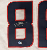 Dalton Schultz Autographed White #86 Custom Jersey Beckett Witnessed