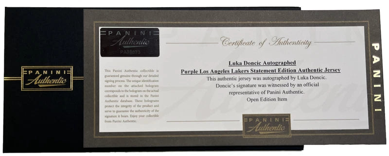 Luka Doncic Autographed Los Angeles Lakers Purple Nike Authentic Jersey Panini