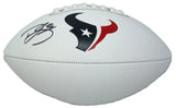 Dalton Schultz Autographed Houston Texans White Panel Football Beckett Witnessed