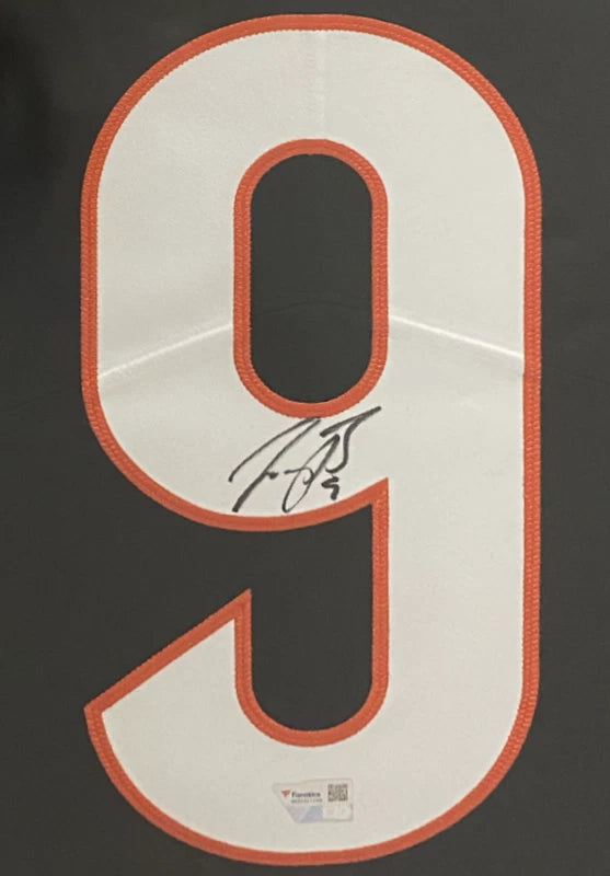 Joe Burrow Autographed Cincinnati Bengals Custom Framed Black Nike Elite Jersey Fanatics