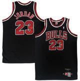 Michael Jordan Autographed Chicago Bulls Black Nike Authentic Jersey with 98/99 Retirement Season Patch UDA