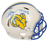 Isaac Bruce/Torry Holt Dual Autographed Rams RETRO Speed Authentic Helmet Beckett Witnessed