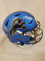 Amon-Ra St. Brown Autographed Detroit Lions Blue 2024 Alternate Speedflex Authentic Helmet Beckett Witnessed