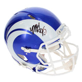 Myles Garrett Autographed Los Angeles Rams White 2026 Alternate Fearsome White Speed Authentic Helmet Beckett Witnessed