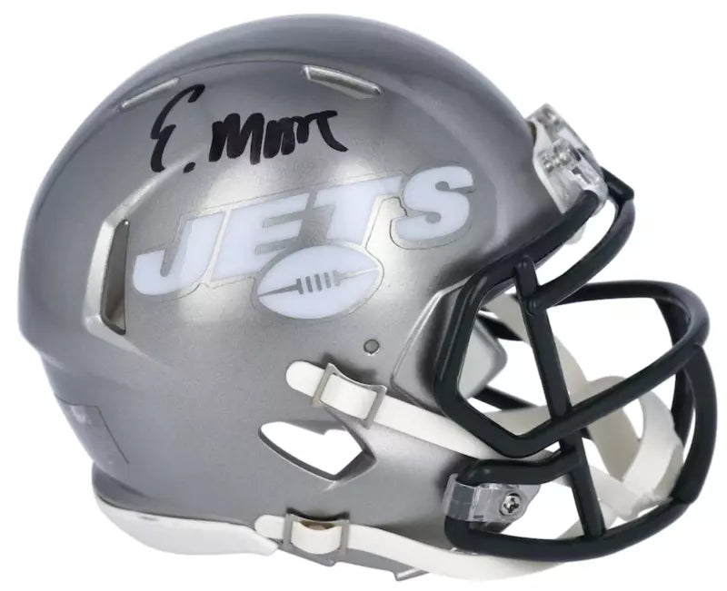 Elijah Moore Autographed New York Jets Flash Speed Mini Helmet Fanatics