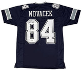 Jay Novacek/Inscribed "3x SB Champs" #84 Navy Custom Jersey Beckett Witnessed