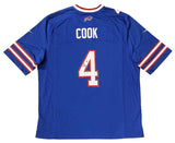James Cook Autographed Buffalo Bills Blue Nike Game Jersey Beckett Witnessed