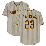 FERNANDO TATIS JR Autographed San Diego Padres Nike Sand Pinstripe Jersey FANATICS