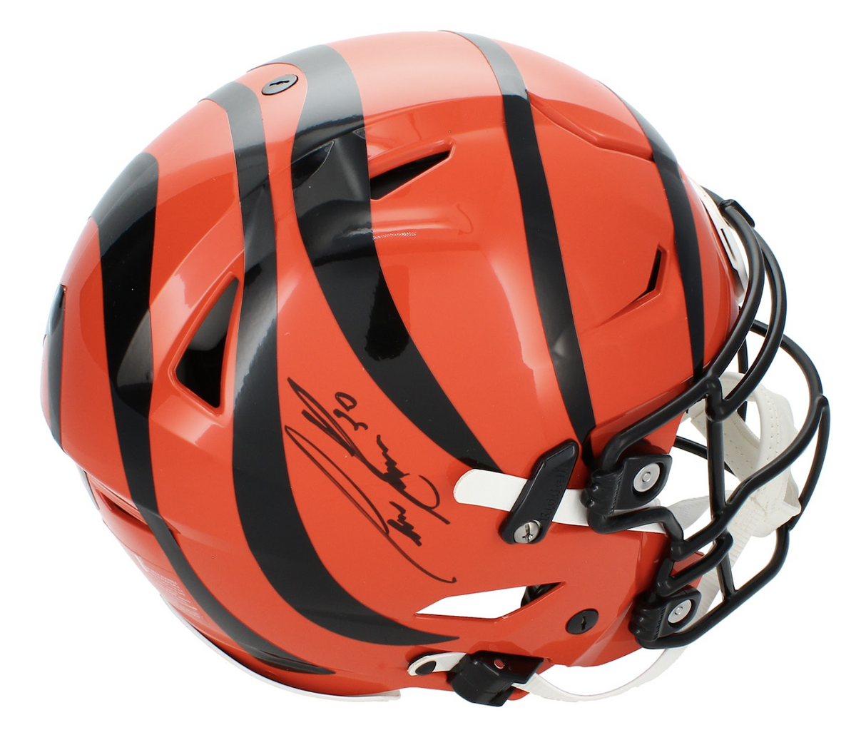 Chase Brown Autographed Cincinnati Bengals Speedflex Authentic Helmet Beckett Witnessed