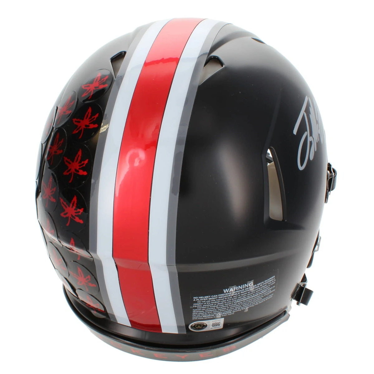 Terry McLaurin Autographed Ohio State Buckeyes Black Alternate Speed Authentic Helmet Beckett Witnessed