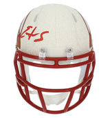 Edgerrin James Autographed Arizona Cardinals White Rivalries Speed Mini Helmet Beckett Witnessed