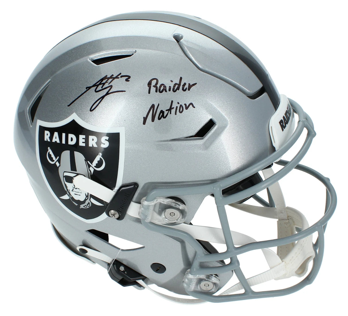 Ashton Jeanty Autographed/Inscribed "Raider Nation" Las Vegas Raiders Speedflex Authentic Helmet Beckett Witnessed