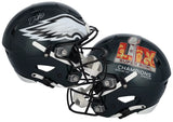 Jalen Hurts Autographed Philadelphia Eagles Super Bowl LIX Champions Logo Speedflex Authentic Helmet Fanatics
