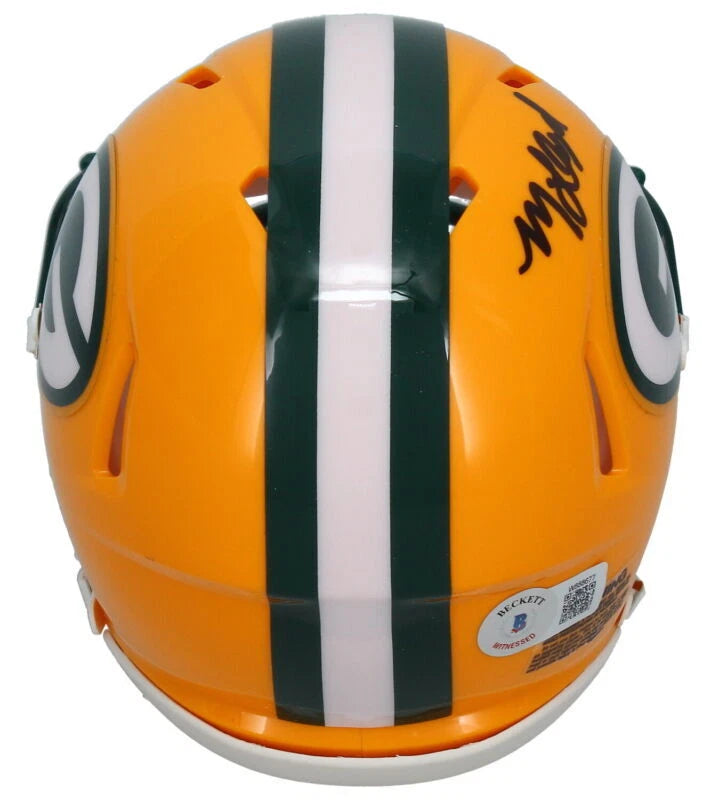 MarShawn Lloyd Autographed Green Bay Packers Speed Mini Helmet Beckett Witnessed