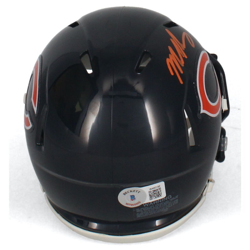 Mike Singletary Autographed Chicago Bears Speed Mini Helmet Beckett Witnessed