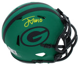 Jordan Love Autographed Green Bay Packers RAVE Speed Mini Helmet Beckett Witnessed