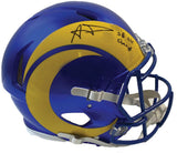 AARON DONALD Los Angeles Rams Super Bowl LVI Champions Autographed Riddell Speed Authentic Helmet with "SB LVI Champs" Inscription FANATICS