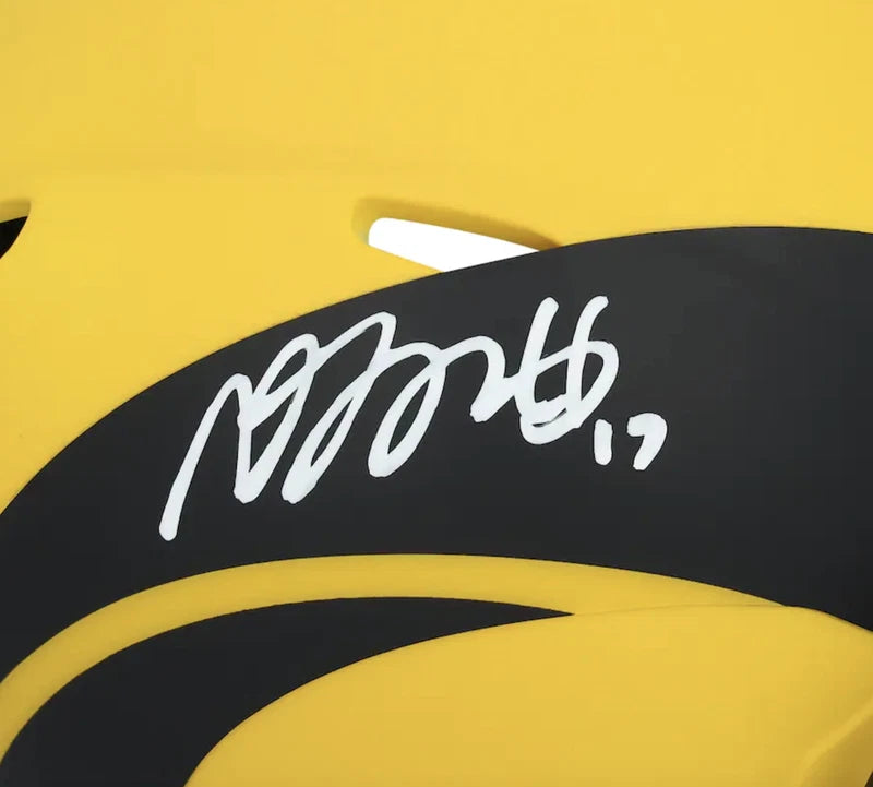 Davante Adams Autographed Los Angeles Rams RAVE Speed Mini Helmet Fanatics