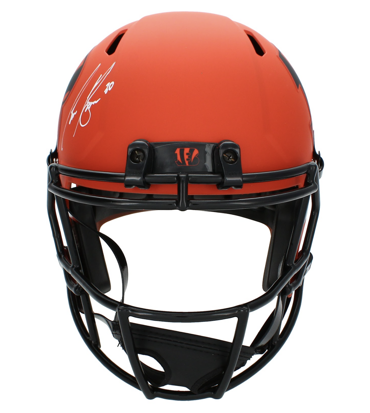 Chase Brown Autographed Cincinnati Bengals RAVE Speed Full Size Helmet Beckett Witnessed