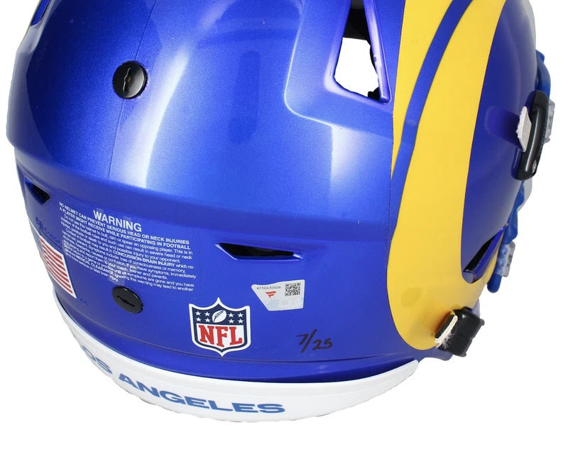 Puka Nacua Autographed/Inscribed "ROOKIE REC 1486 YDS 105 CATCHES" Los Angeles Rams Speedflex Authentic Helmet LE 25 Fanatics