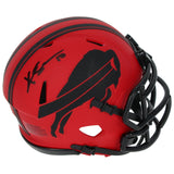 Khalil Shakir Autographed Buffalo Bills RAVE Speed Mini Helmet Beckett Witnessed