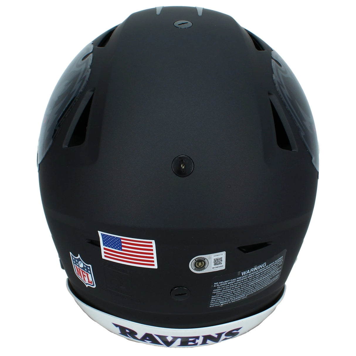 Zay Flowers Autographed Baltimore Ravens Black 2026 Alternate "Darkness" Speedflex Authentic Helmet Beckett Witnessed