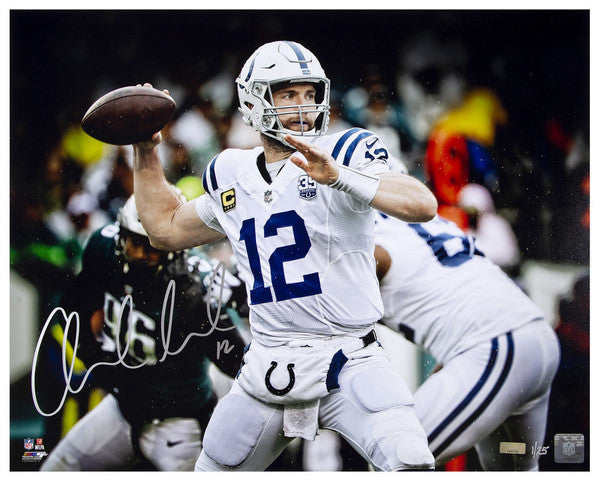 ANDREW LUCK Autographed Indianapolis Colts 16 x 20 "12" Photograph PANINI Limited Edition 12 of 25