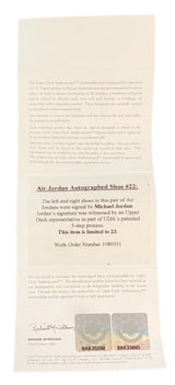 Michael Jordan Autographed Legacy Edition 1's and 22's Shoes UDA LE 5/23