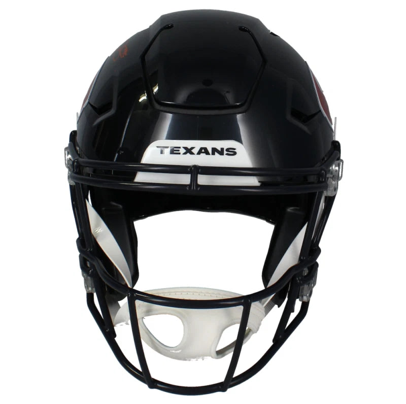 Dalton Schultz Autographed (in Red) Houston Texans 2024 Speedflex Authentic Helmet Beckett Witnessed