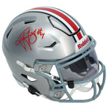 Ted Ginn Jr. Autographed Ohio State Buckeyes Speedflex Midi Helmet GTSM Witnessed