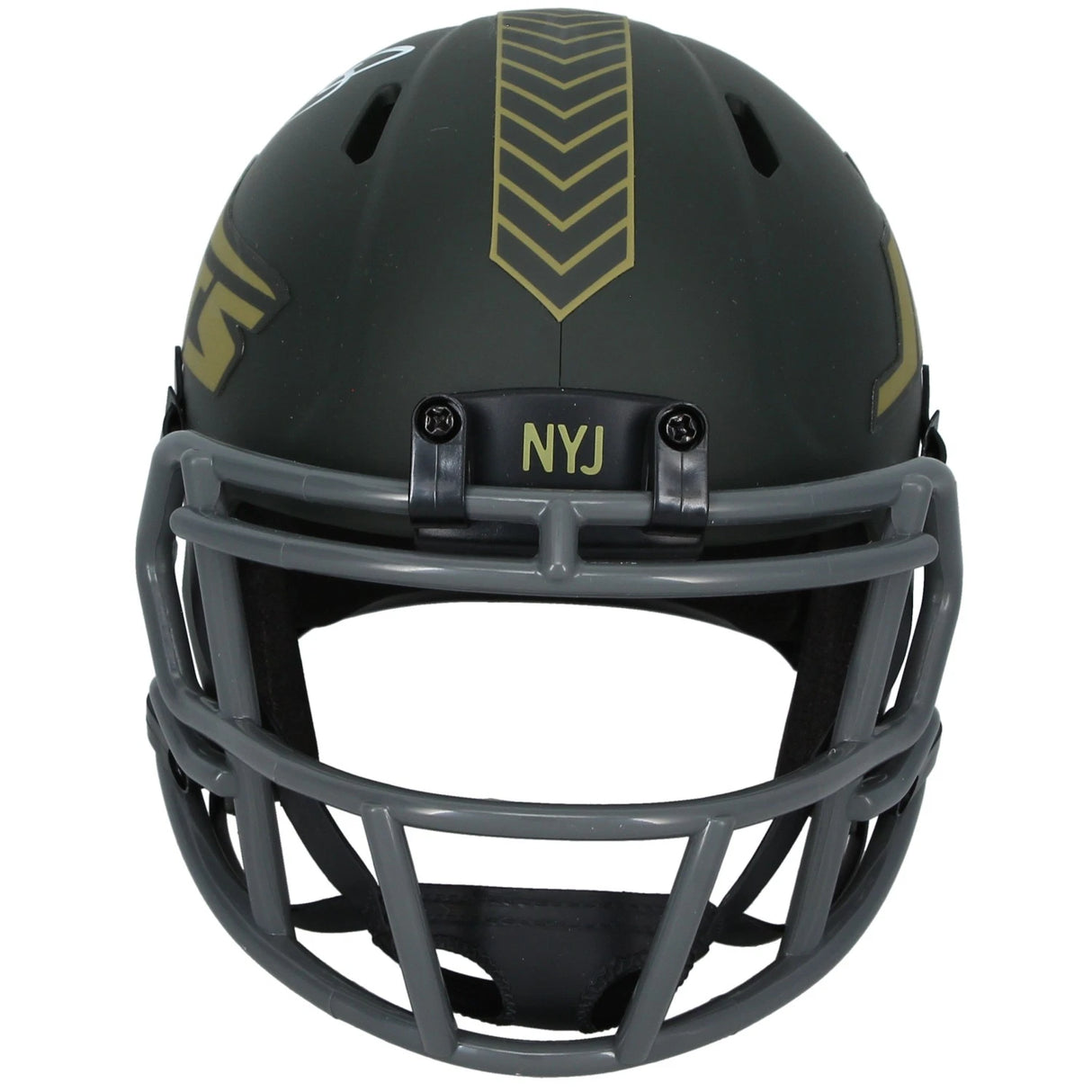 Minkah Fitzpatrick Autographed New York Jets 2025 Salute to Service Speed Mini Helmet JSA Witnessed