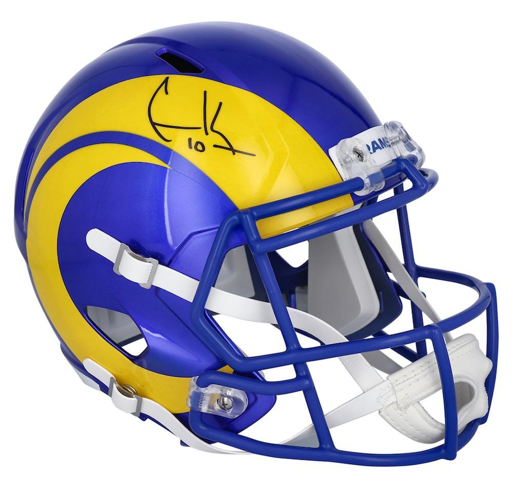 COOPER KUPP Autographed Los Angeles Rams SB LIV Champions Logo Speed Full Size Helmet FANATICS