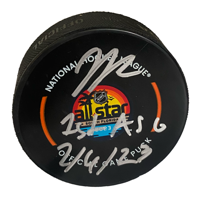 JASON ROBERTSON Dallas Stars Autographed/Inscribed "1st ASG 2/4/23" 2023 NHL All-Star Game Official Game Puck FANATICS