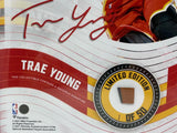 TRAE YOUNG Hawks Framed 15" x 17" Game Used Basketball Collage LE 1/50