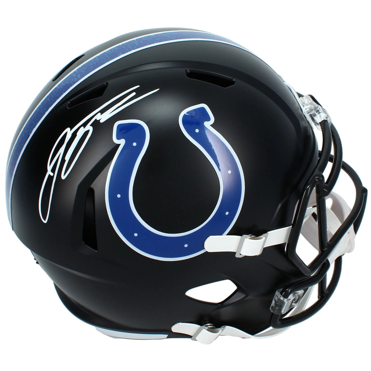 Jonathan Taylor Autographed Indianapolis Colts Black 2023 Alternate Speed Full Size Helmet Beckett Witnessed