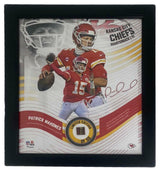 PATRICK MAHOMES Framed Kansas City Chiefs 15" x 17" Game Used Football Collage LE 1/50