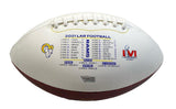 AARON DONALD Autographed Los Angeles Rams SB LVI Champs Logo White Panel Football FANATICS