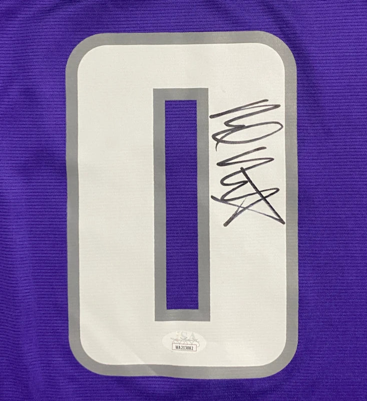 Malik Monk Autographed Sacremento Kings Purple Fanatics NBA Jersey JSA Witnessed