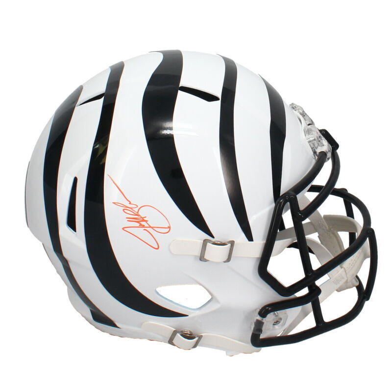 Jeff Blake Autographed Cincinnati Bengals 2022 White Alternate Speed Full Size Helmet Beckett Witnessed
