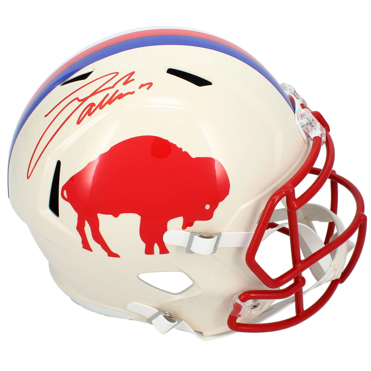 Josh Allen Autographed Buffalo Bills RETRO Speed Full Size Helmet Beckett Witnessed
